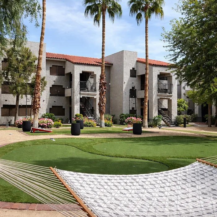 Hammocks and exterior of homes