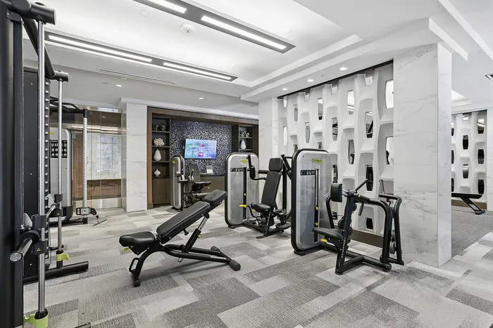 fitness center with equipment