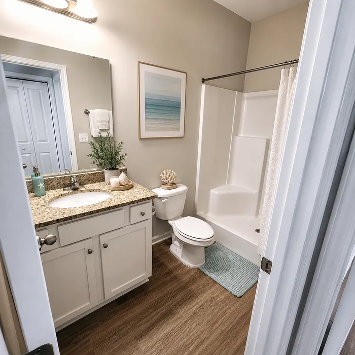 virtually staged bathroom