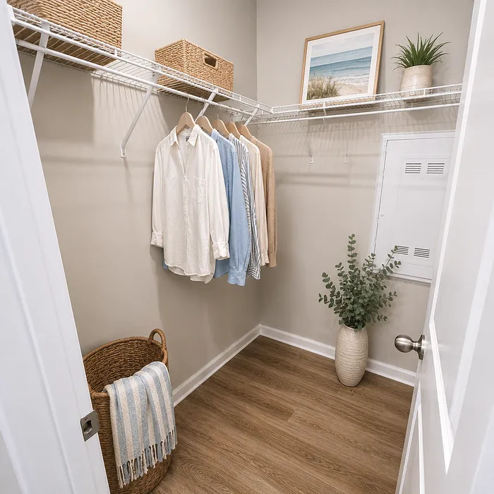 virtually staged walk in closet
