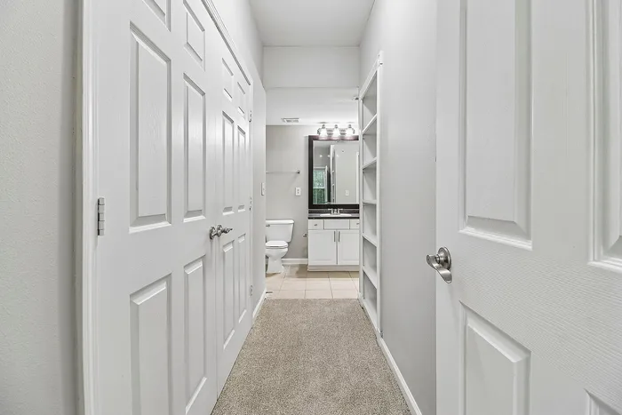 carpeted hallway