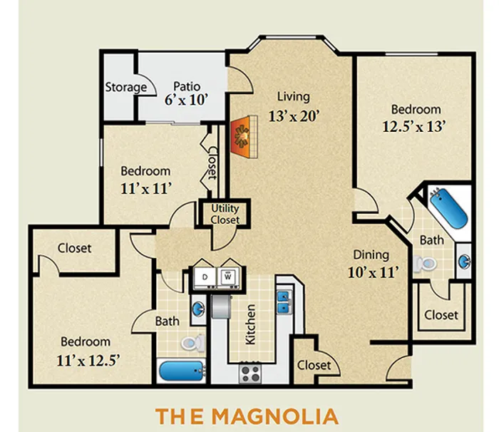 The Magnolia Floor Plan Image