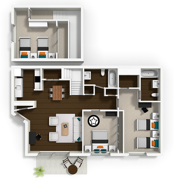 The Townhouse - Standard Suite Floorplan