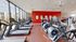 Modern fitness center with panoramic windows