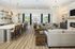 furnished clubroom area with kitchen island and seating
