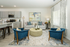 furnished kitchen and living area of home