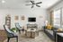 Bright Living Room with Ceiling Fan