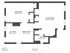 Chic floor plan showcasing a spacious living room, cozy bedroom, modern kitchen, and dining area, all within 484 sq ft.