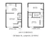 Inviting 2-bedroom floor plan at 728 Baker St, Longmont with an open kitchen/dining area and cozy living room across two levels.