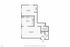 Modern 2D floor plan featuring a spacious 1-bedroom layout with an open kitchen, ample living room, and elegant bathroom.