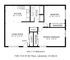 Inviting floor plan of Unit 7 showcasing 2 spacious bedrooms, a generous living room, and a modern kitchen in Lakewood, CO.