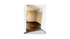 Inviting room with modern wooden flooring and ceiling fan, perfect for a cozy living space or office.