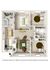Charming 2D floor plan featuring three cozy bedrooms, an inviting open-concept living area, and a modern kitchen with a breakfast bar.