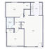 Sunridge Apartment Homes two bedroom one bathroom floor plan in Englewood CO