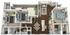 Modern 3D floor plan showcasing 3 bedrooms, sleek open-concept kitchen, cozy living room, and inviting balcony space.