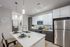 Furnished kitchen with large island