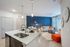 Furnished kitchen with large island