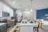 Furnished kitchen with large island