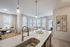 Furnished kitchen with large island