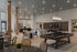 Sophisticated open-concept living area with a pool table, modern kitchen, and elegant seating.