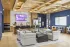 Chic clubhouse with a full kitchen and lounge area.