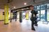 Modern gym featuring a TRX training station, punching bag, and ample natural light for an invigorating workout experience.