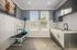 Birmingham, AL Apartments Near Cracker Barrel - Tributary Rise - Pet Spa With Grooming Area, Sink, Counterspace, Grey Cabinets, Tiled Walls, And Windows With Blinds.