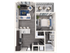 Contemporary 1-bedroom apartment floor plan with open living area and balcony.
