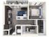 Contemporary 3D floor plan highlighting a seamless one-bedroom layout with an open kitchen and cozy living room.
