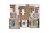 Modern floor plan showcasing 2 spacious bedrooms, elegant open-concept living space, sleek kitchen, and 2 stylish bathrooms.