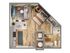 Charming open-concept studio apartment featuring cozy living area, modern kitchen, and stylish bedroom with adjoining bathroom.