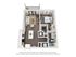 734 SF 1-Bed / 1-Bath apartment.