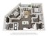 1,038 SF 2-Bed / 2-Bath apartment.