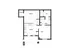 Modern 1-bedroom floor plan featuring an open-concept kitchen, spacious living room, walk-in closet, and dedicated storage space.