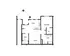 Modern floor plan showcasing a spacious master bedroom, convenient kitchen, cozy living room, and luxurious bathroom with W.I.C.