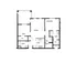 Modern 2D floor plan featuring 2 spacious bedrooms, open living area, sleek kitchen, and convenient utility space.