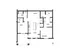 Modern floor plan showcasing 2 bedrooms, including a master suite, spacious living room, and a contemporary kitchen.