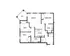 Modern floor plan showcasing 3 bedrooms, an expansive living room, stylish kitchen, and inviting deck for seamless indoor-outdoor living.
