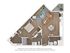 Modern angled floor plan featuring a cozy bedroom, stylish living area, contemporary kitchen, and inviting dining space, complete with a sleek bathroom and convenient laundry area.