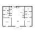 Modern 2-bedroom apartment floor plan with open-concept living and dining area, two bathrooms, and a spacious balcony.
