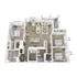 3D floor plan showcasing a spacious 3-bedroom apartment with open-concept living and dining areas.