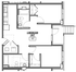 Contemporary floor plan for Units 117 and 123 showcasing a 2-bedroom layout with a spacious living area and modern kitchen.