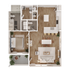 one bedroom one and half bath