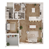 one bedroom one and half bath