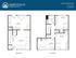 Monticello Apartments Red Brick 3X1 floor plan featuring two-story layout with 3 bedrooms, cozy kitchen, and spacious living room. Perfectly designed for 735 sq ft space with 8-foot ceilings.