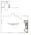 Cozy 1-bedroom apartment floor plan with efficient design, featuring a compact kitchen and bathroom, 432-531 sq ft.