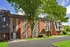 Exterior of Landmark Apartments gated community in north Indianapolis