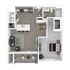 3D Furnished Cove floor plan