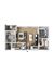 Modern 3D floor plan illustrating a sleek two-bedroom apartment with an open-concept kitchen and living room, boasting stylish interiors and a private outdoor balcony.