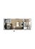 Modern open-concept studio apartment floor plan featuring a cozy bedroom, stylish living area, sleek kitchen, and compact bathroom layout.